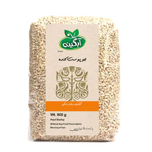جو پوست کنده ارگانیک آبگینه 900 گرم