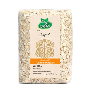 گندم پرک ارگانیک آبگینه 500 گرم