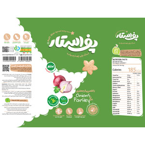 اسنک پفی چهارجوانه پیاز جعفری پف استار 50 گرم