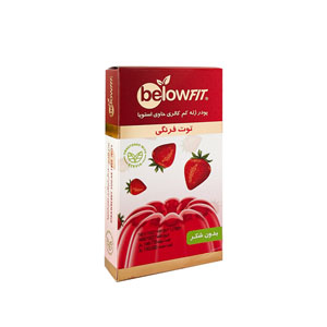 پودر ژله توت فرنگی کم کالری حاوی استویا بیلو 25 گرم
