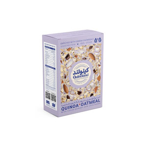 کینوا اوتمیل پروتئینی کاکائو و دانه چیا (وگن و بدون گلوتن) کینولند 300 گرم