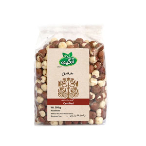 مغز فندق ارگانیک آبگینه 200 گرم