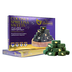 لوز نارگیلی اسپیرولینا دکتر استویا 300 گرم